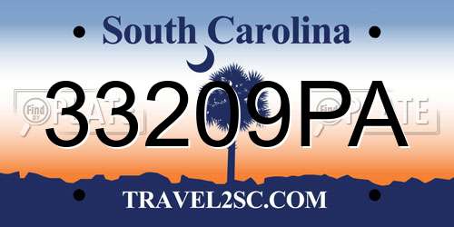 33209PA South Carolina License Plate