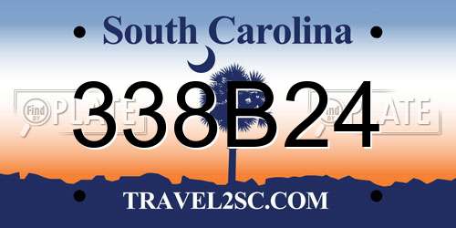 338B24 South Carolina License Plate