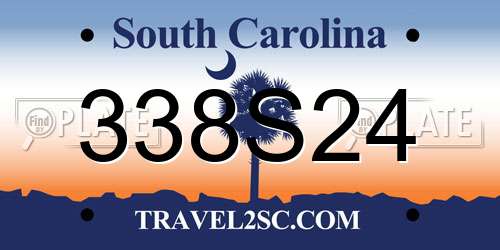 338S24 South Carolina License Plate