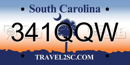 341QQW South Carolina License Plate