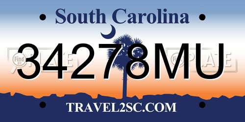 34278MU South Carolina License Plate