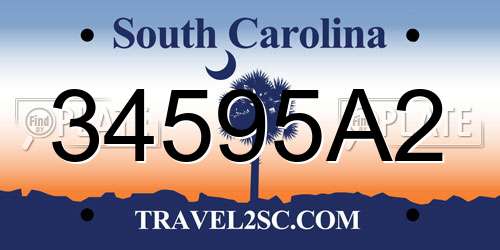 34595A2 South Carolina License Plate