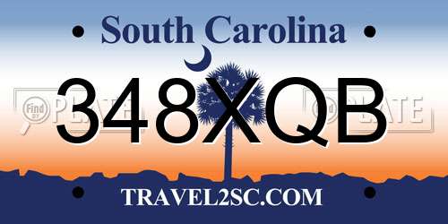 348XQB South Carolina License Plate