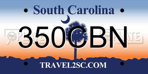 350CBN South Carolina License Plate