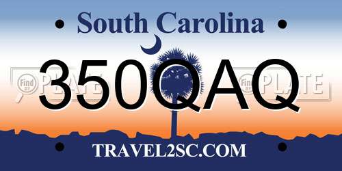 350QAQ South Carolina License Plate