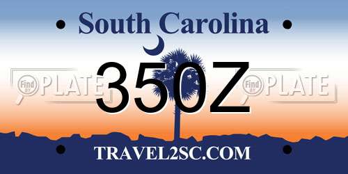 350Z South Carolina License Plate