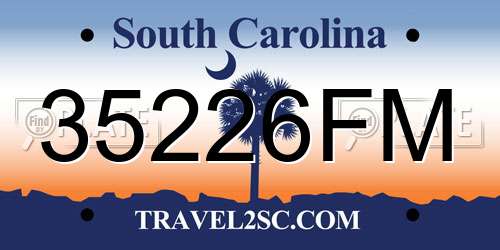 35226FM South Carolina License Plate
