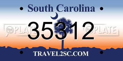 35312 South Carolina License Plate