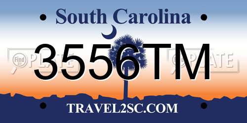 3556TM South Carolina License Plate