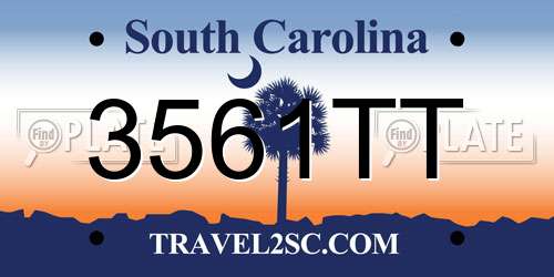 3561TT South Carolina License Plate