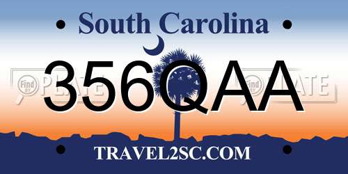 356QAA South Carolina License Plate