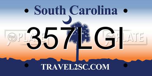 357LGI South Carolina License Plate