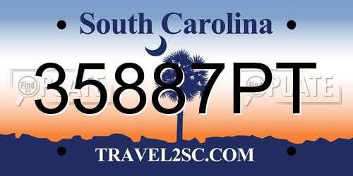 35887PT South Carolina License Plate