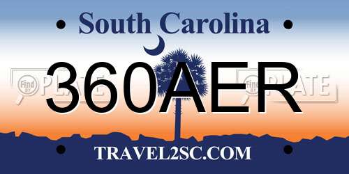 360AER South Carolina License Plate