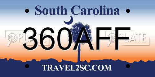 360AFF South Carolina License Plate