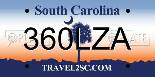 360LZA South Carolina License Plate