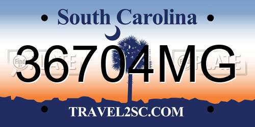 36704MG South Carolina License Plate