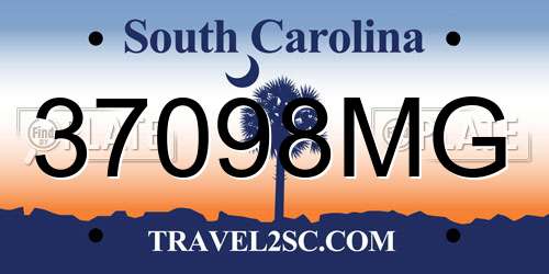 37098MG South Carolina License Plate
