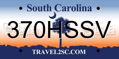 370HSSV South Carolina License Plate