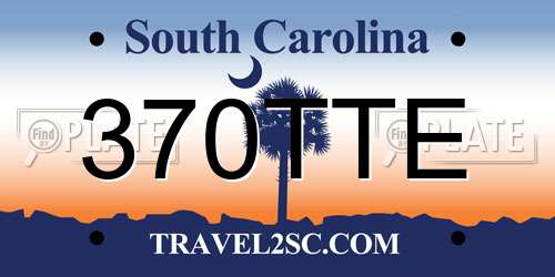 370TTE South Carolina License Plate