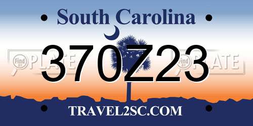 370Z23 South Carolina License Plate