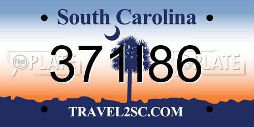 371I86 South Carolina License Plate
