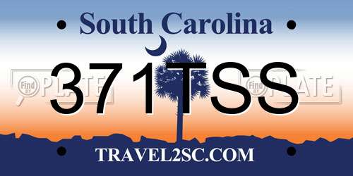 371TSS South Carolina License Plate