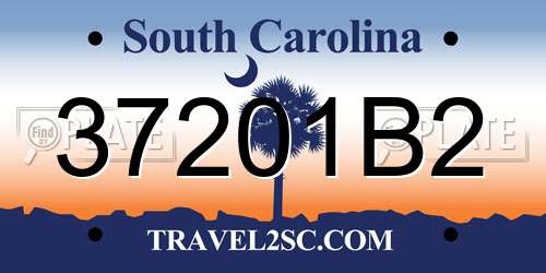37201B2 South Carolina License Plate
