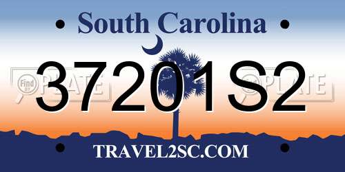 37201S2 South Carolina License Plate