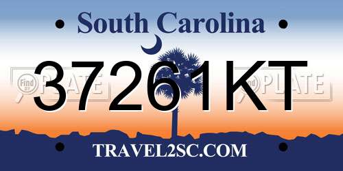 37261KT South Carolina License Plate