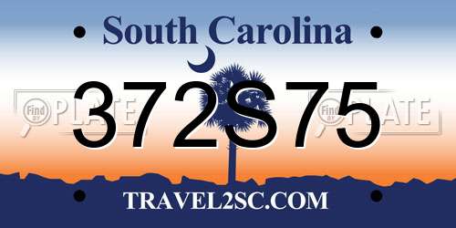 372S75 South Carolina License Plate