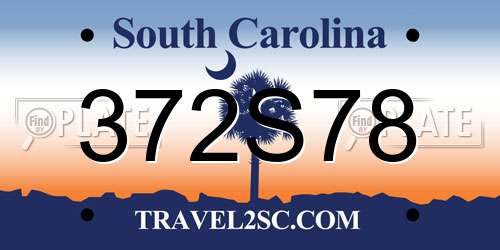 372S78 South Carolina License Plate