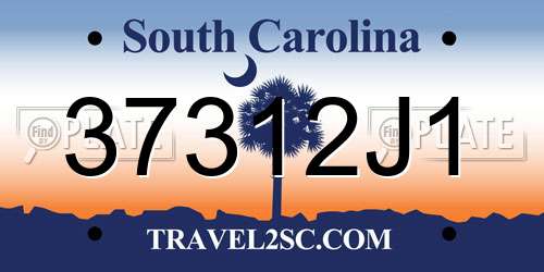 37312J1 South Carolina License Plate