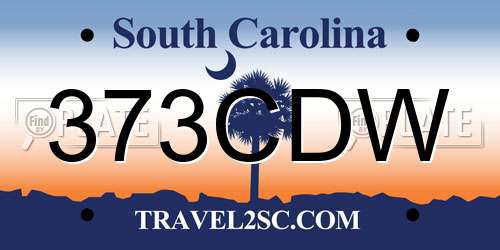 373CDW South Carolina License Plate