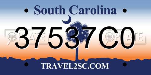 37537C0 South Carolina License Plate
