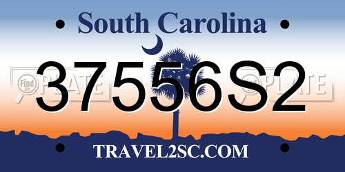 37556S2 South Carolina License Plate