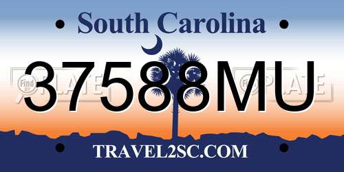 37588MU South Carolina License Plate