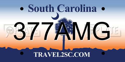 377AMG South Carolina License Plate