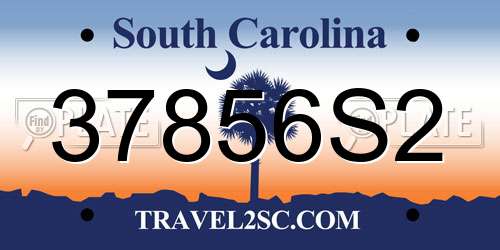37856S2 South Carolina License Plate