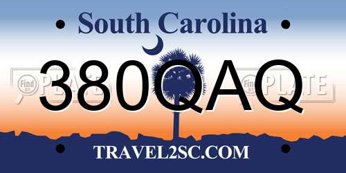 380QAQ South Carolina License Plate