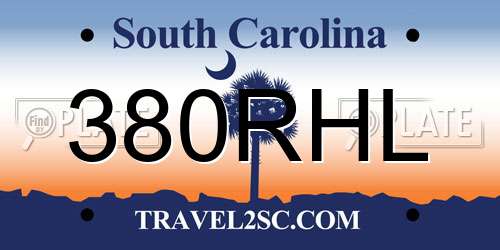 380RHL South Carolina License Plate