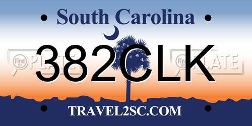 382CLK South Carolina License Plate