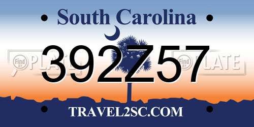 392Z57 South Carolina License Plate
