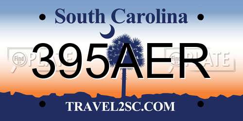 395AER South Carolina License Plate
