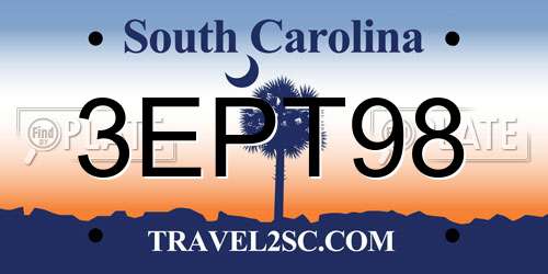 3EPT98 South Carolina License Plate