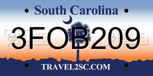 3FOB209 South Carolina License Plate