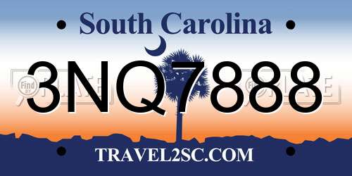 3NQ7888 South Carolina License Plate