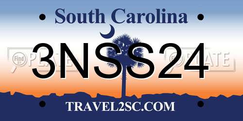 3NSS24 South Carolina License Plate