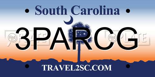 3PARCG South Carolina License Plate