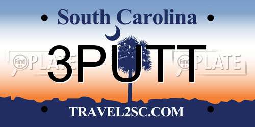 3PUTT South Carolina License Plate